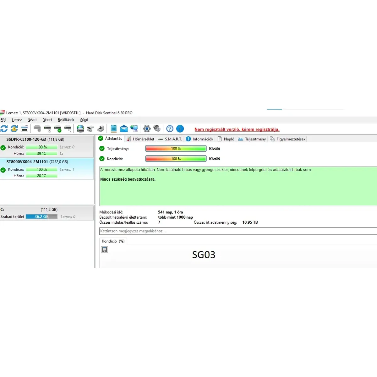 Seagate SkyHawk ST8000VX004 3,5" 8TB HDD merevlemez 7200RPM 256MB #3