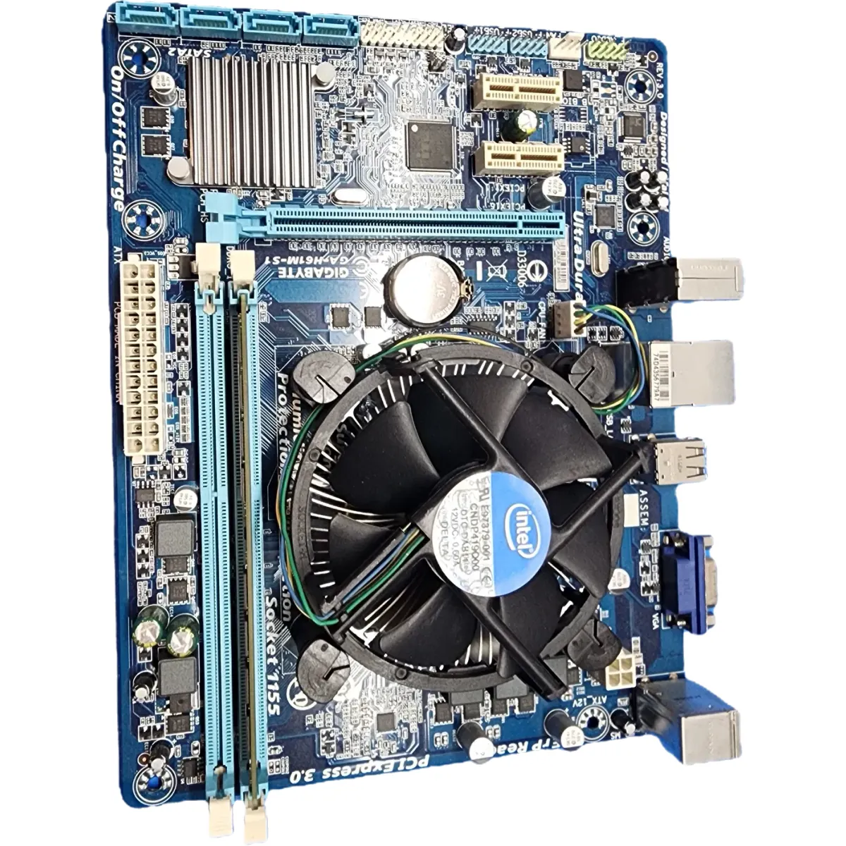 Gigabyte GA H61M-S1 REV 3.0 alaplap Core i3-3240 H61 1155LGA 1x4GB DDR3 Intel HD Graphics Félgép #1