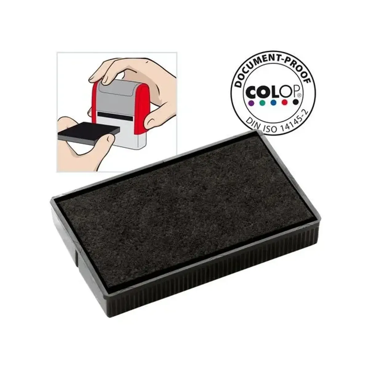 COLOP E/200 Csere bélyegzőpárna vízbázisú tinta 2 db-os csomag fekete #3