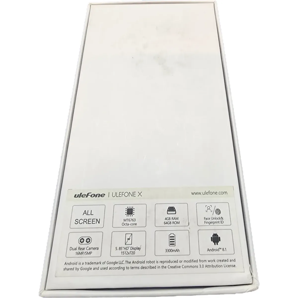UleFone X Mobiltelefon 5.8" 4/64GB Dual SIM 3300mAh fekete #5