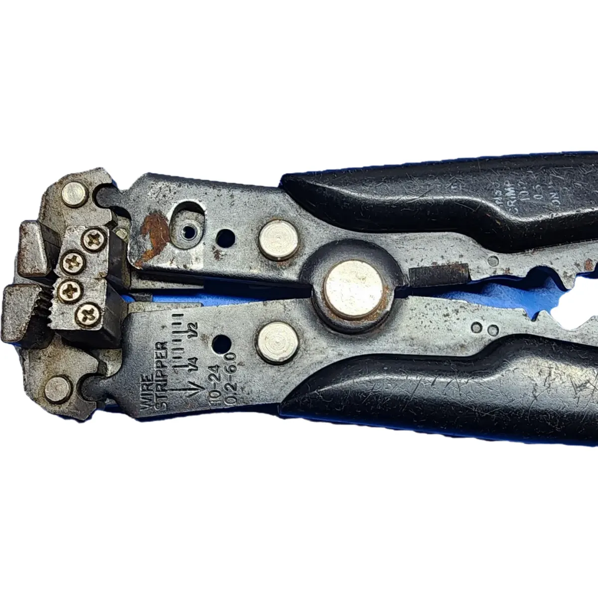 Krimpelő kábelblankoló vágó fogó fekete #4