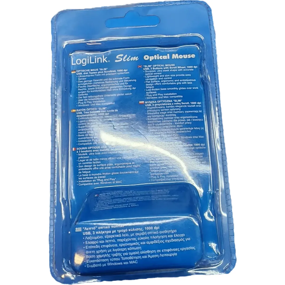 LogiLink Vékony optikai egér 1000dpi USB fekete #2