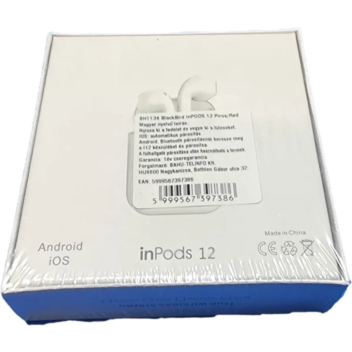 BLACKBIRD BH1134 Fülhallgató Bluetooth InPODS 12 TWS piros #3