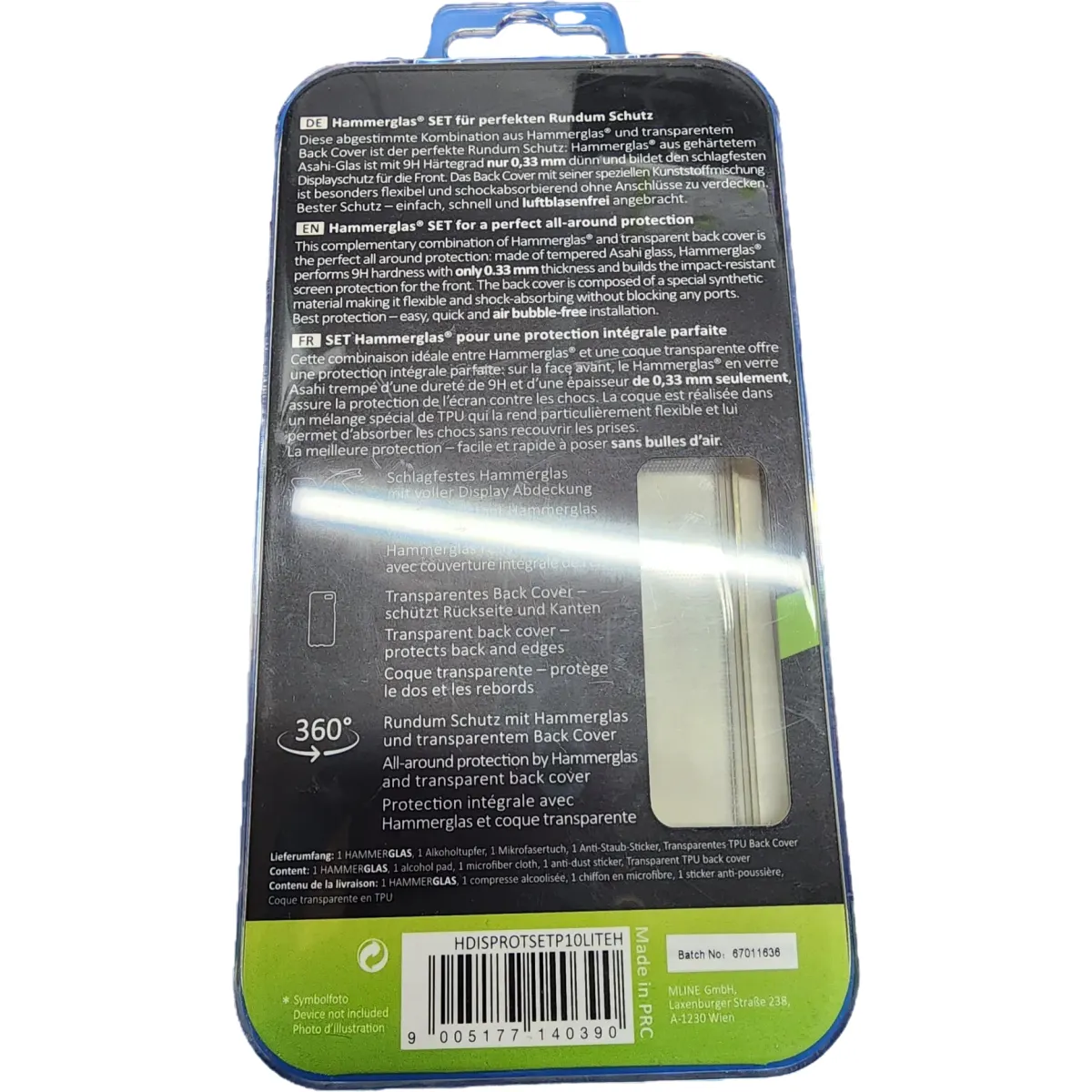 Mline HammerGlas Huawei P10 Lite 3D ívelt ütésálló kijelzővédő fólia #2