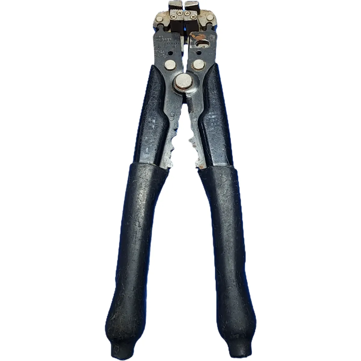 Krimpelő kábelblankoló vágó fogó fekete #1