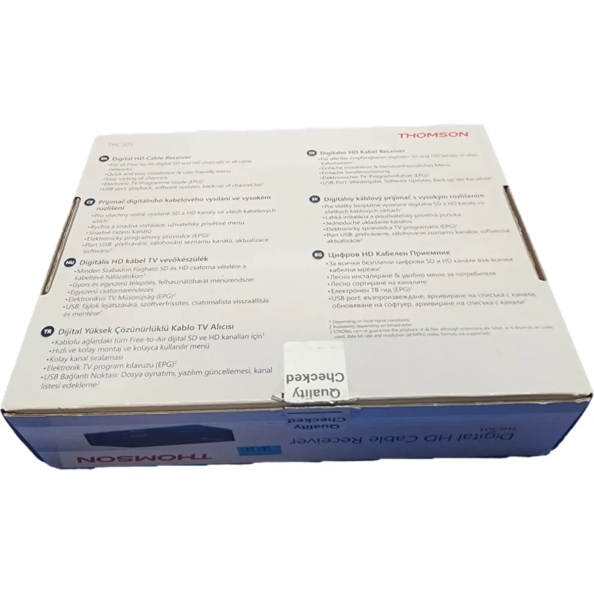 Thomson THC 301 Digitális HD kábel TV vevőkészülék fekete #6