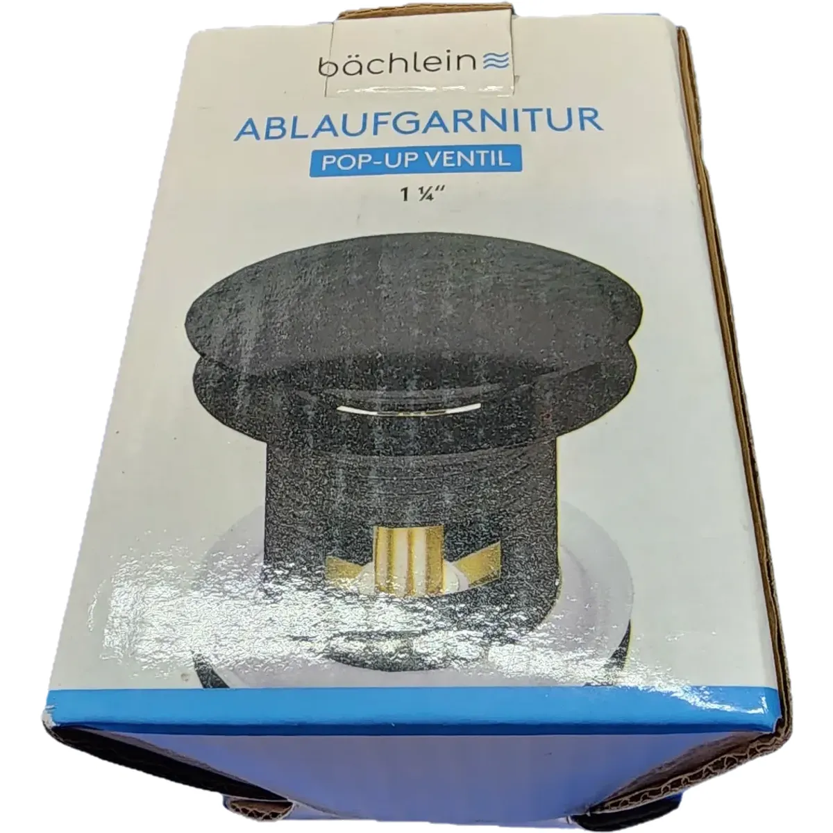 Bächlein felnyitható lefolyószerelvény túlfolyóval mosogatókhoz és mosdókagylókhoz - Fekete #1