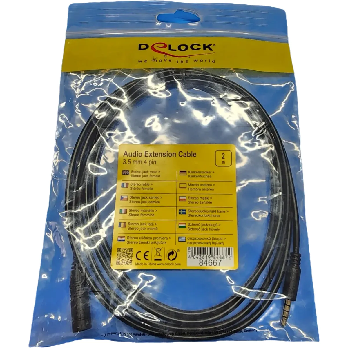 Delock hosszabbító kábel sztereó 3.5 mm jack apa / anya iPhonehoz 4 érintkezős 2 méteres #2