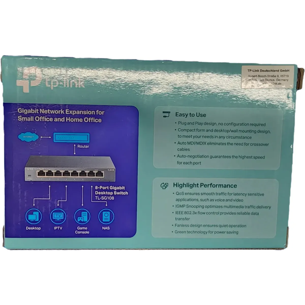 TP-Link TL-SG108 switch 8 port Gigabit fém ház #6