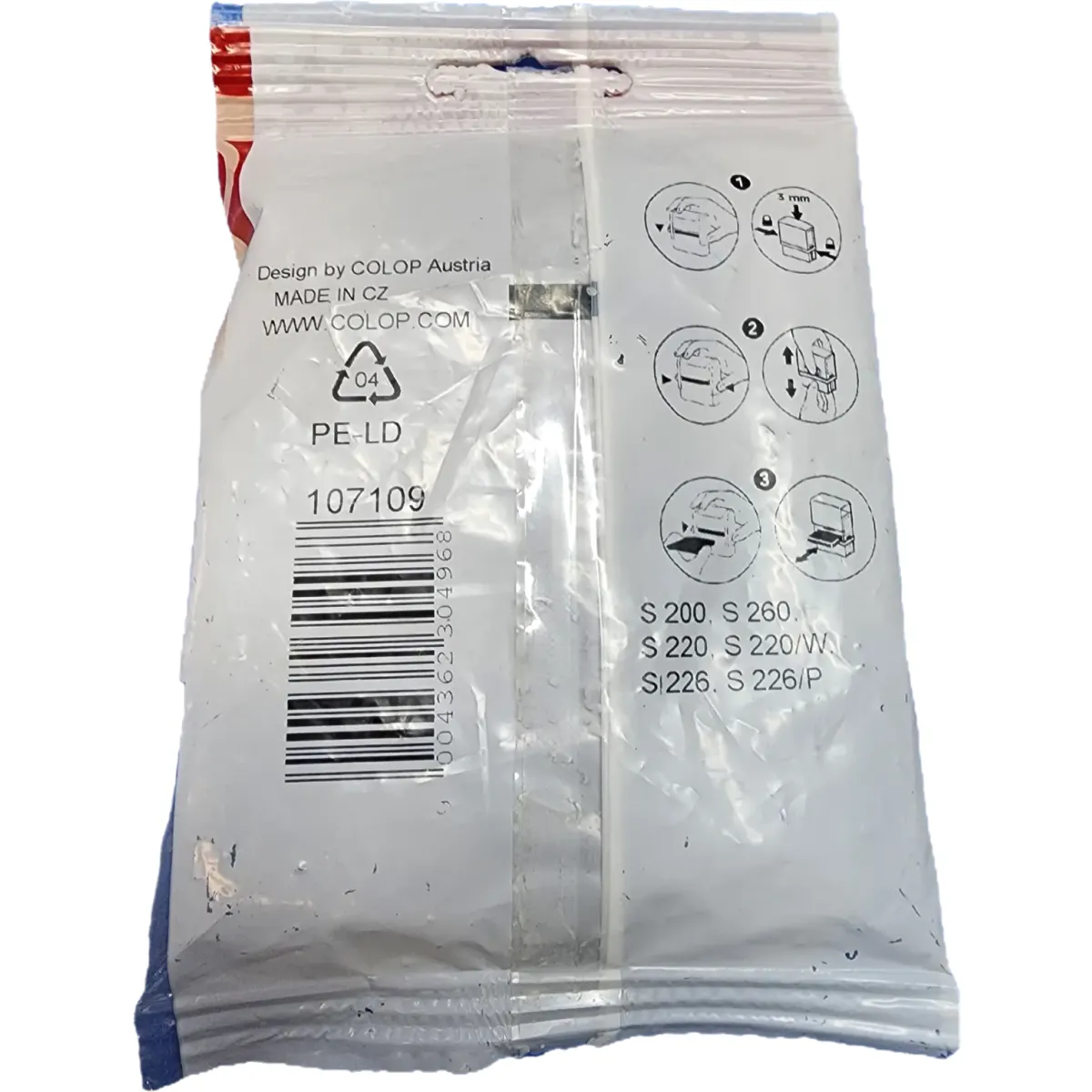 COLOP E/200 Csere bélyegzőpárna vízbázisú tinta 2 db-os csomag fekete #2