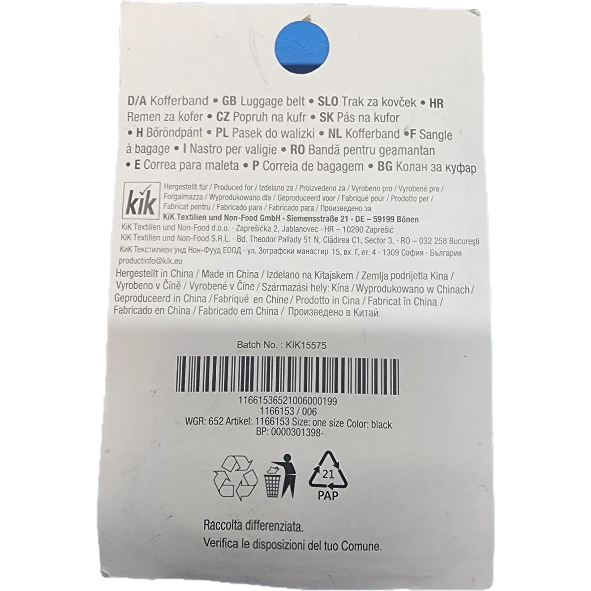 KIK Bőröndpánt #2