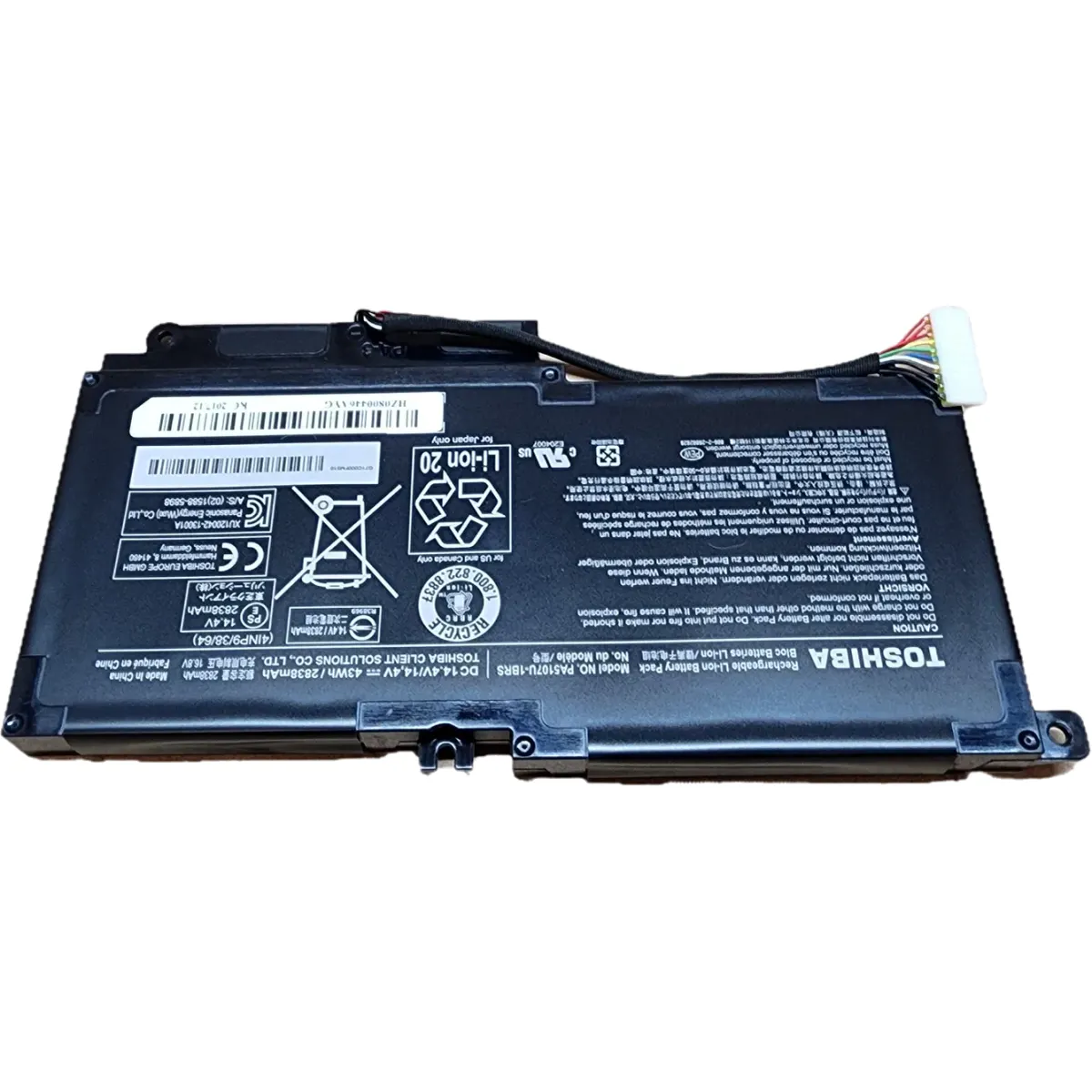 Toshiba PA5107U-1BRS 14,4V 2838mAh 43WH gyári Toshiba Satellite laptop akkumulátor #2