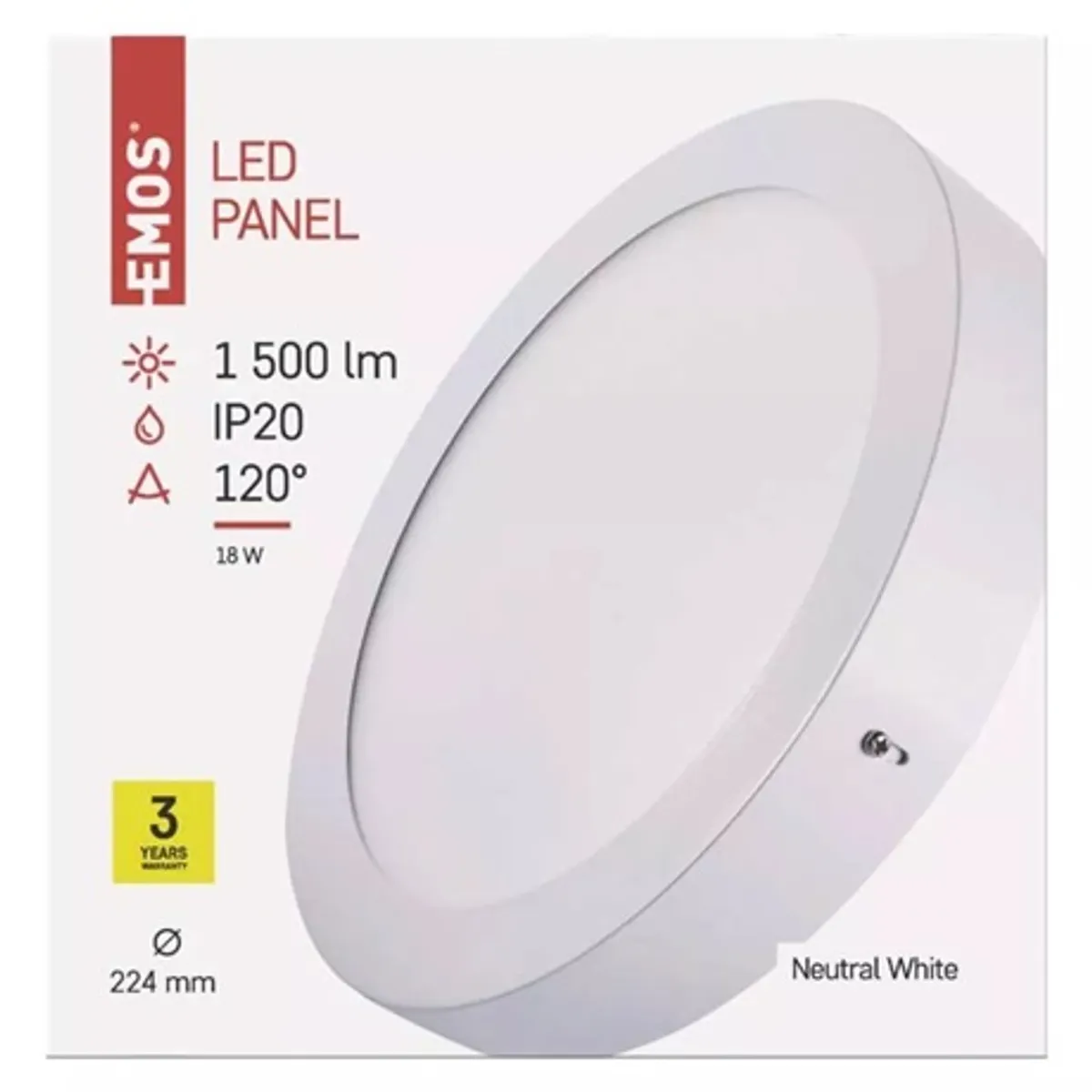 Emos led panel falon kívüli 18W 1500LM IP20 természetes fehér #6