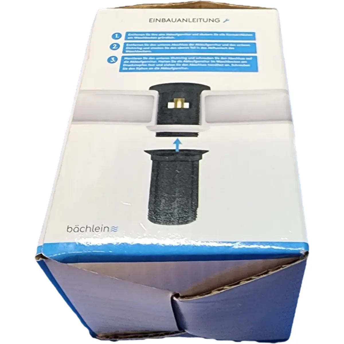 Bächlein felnyitható lefolyószerelvény túlfolyóval mosogatókhoz és mosdókagylókhoz - Fekete #3