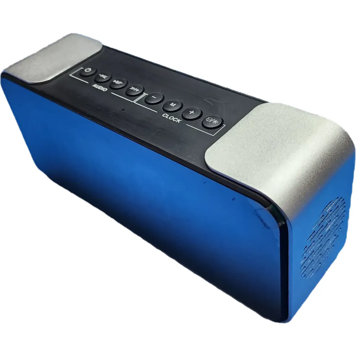 Digitális óra FM rádió ébresztőóra bluetooth SD AUX ezüst #4