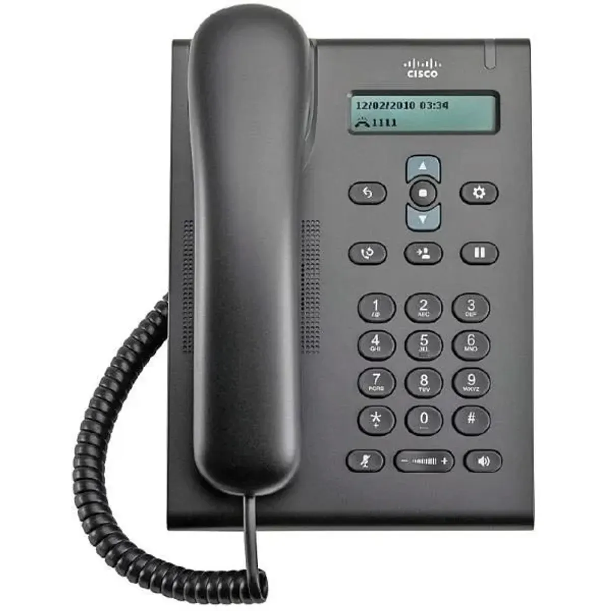 Cisco CP-3905 IP-telefon VoIP 128x32 monokróm kijelző LAN 4MB flash memória 32MB SDRAM fekete #1
