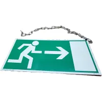 Vészkijárat jelző tábla kétoldalas 30x15 cm #1