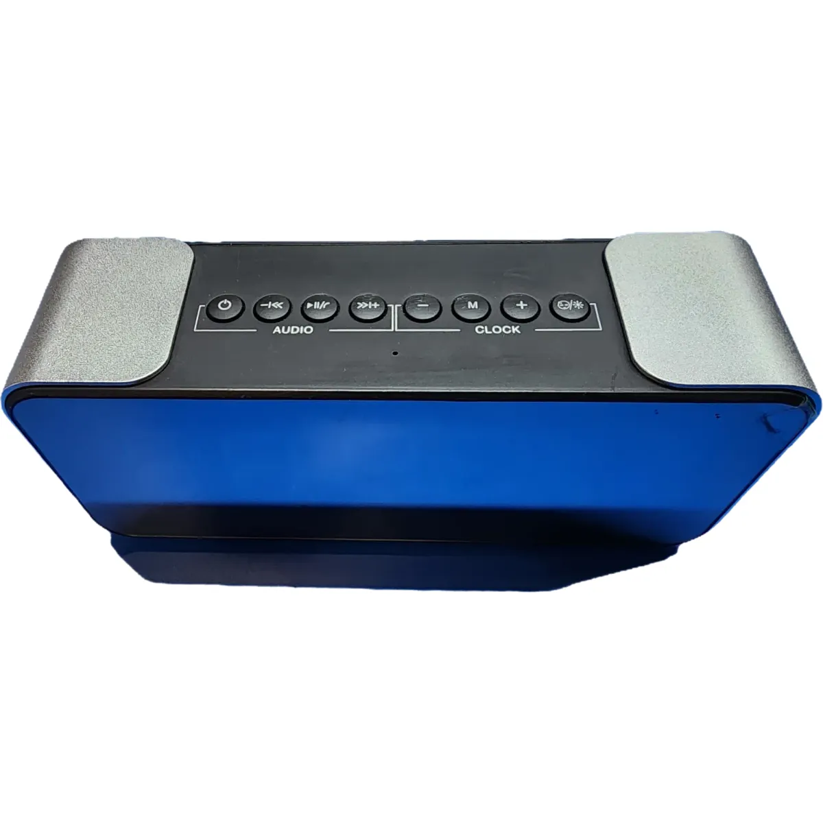 Digitális óra FM rádió ébresztőóra bluetooth SD AUX ezüst #2