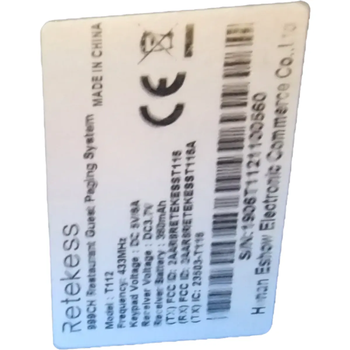 Retekess T112 Classic éttermi személyhívó rendszer #6