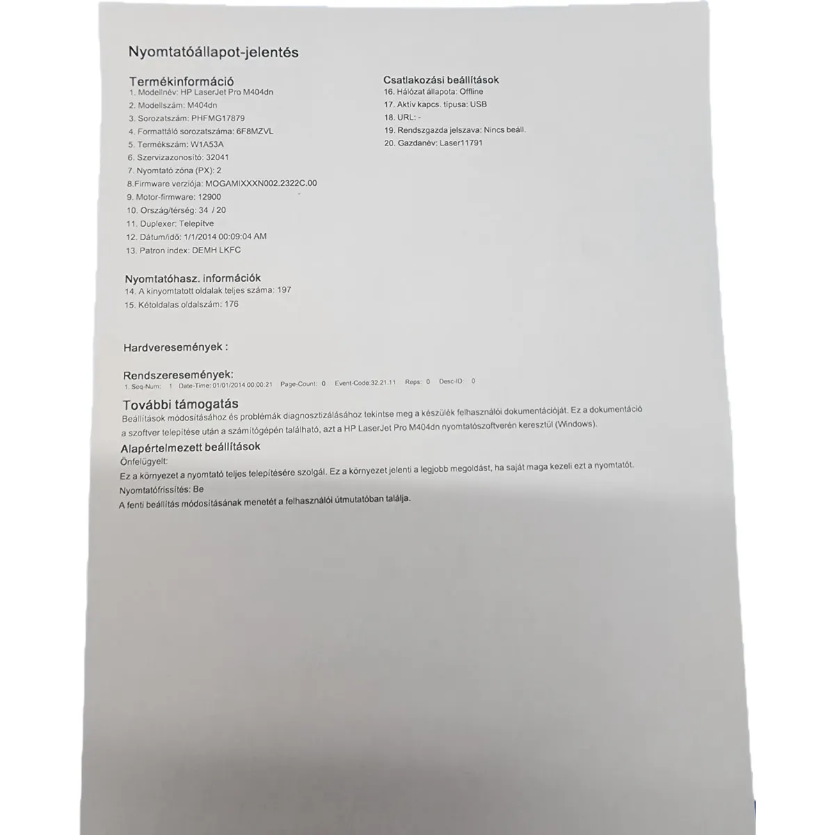 HP LaserJet Pro M404dn (W1A53A) Lézernyomtató A4 1200 dpi lan usb #7
