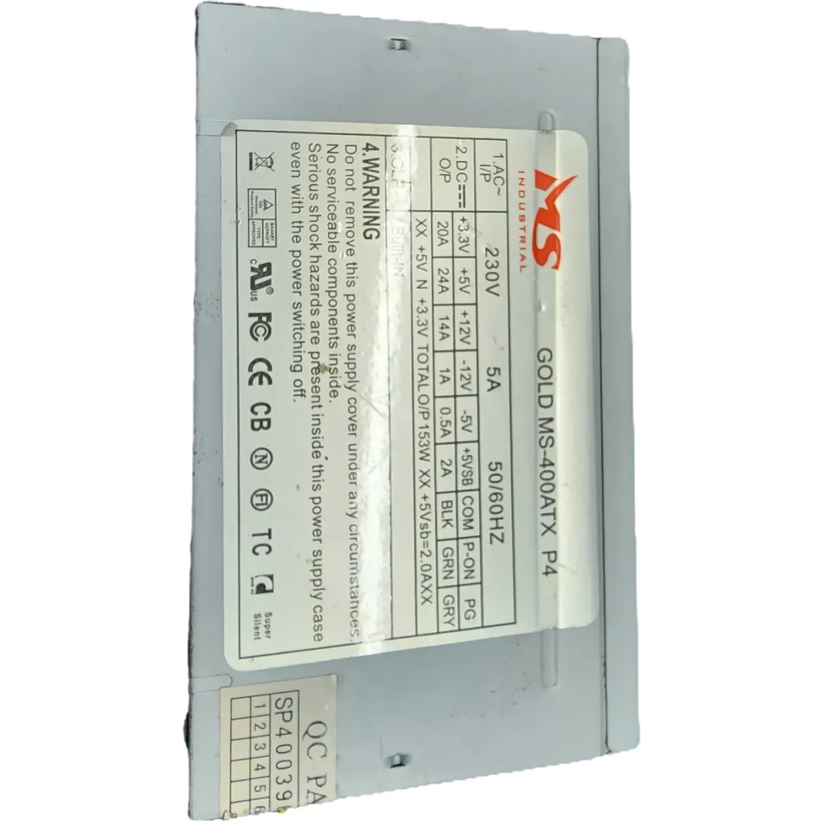 MS industrial Gold MS-400ATX P4 Tápegység #2