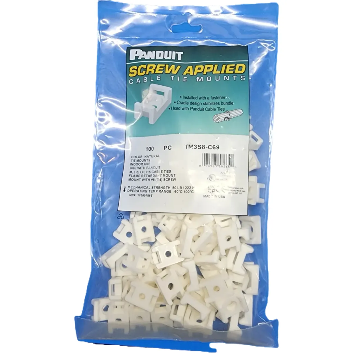 Panduit TM3S8-C69 100db kábelkötegelő tartó 21,9x15,5x9,4 mm #2