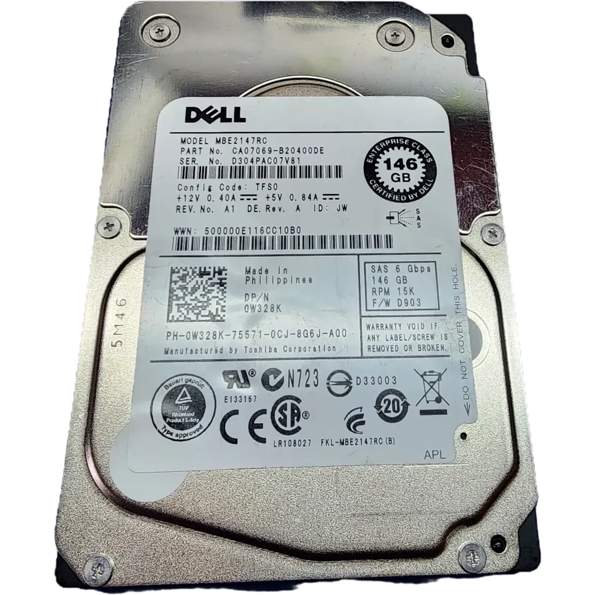DELL MBE2147RC 146GB 2,5" HDD SAS csatlakozóval #1