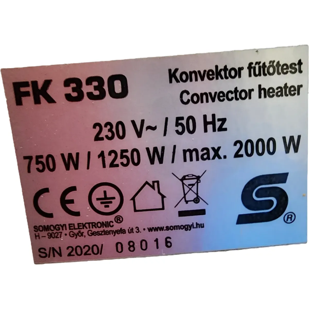 Somogyi Elektronic Home FK 330 konvektor #3