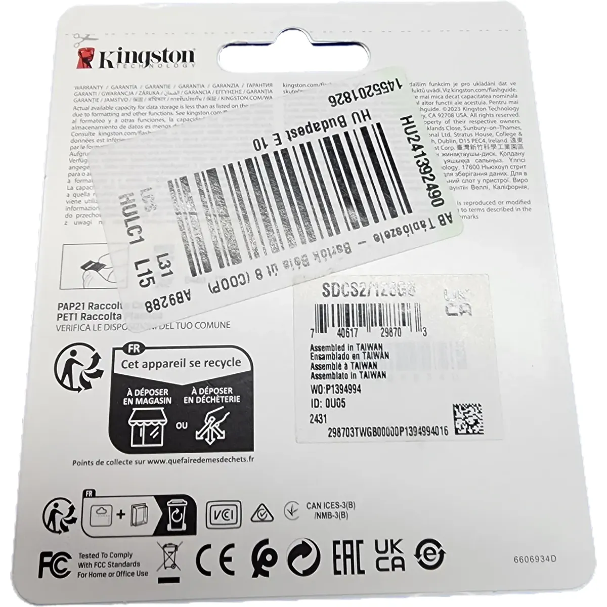 KINGSTON 128GB micro SDXC Canvas Select Plus memóriakártya 100R A1 C10 Card adapterrel #2