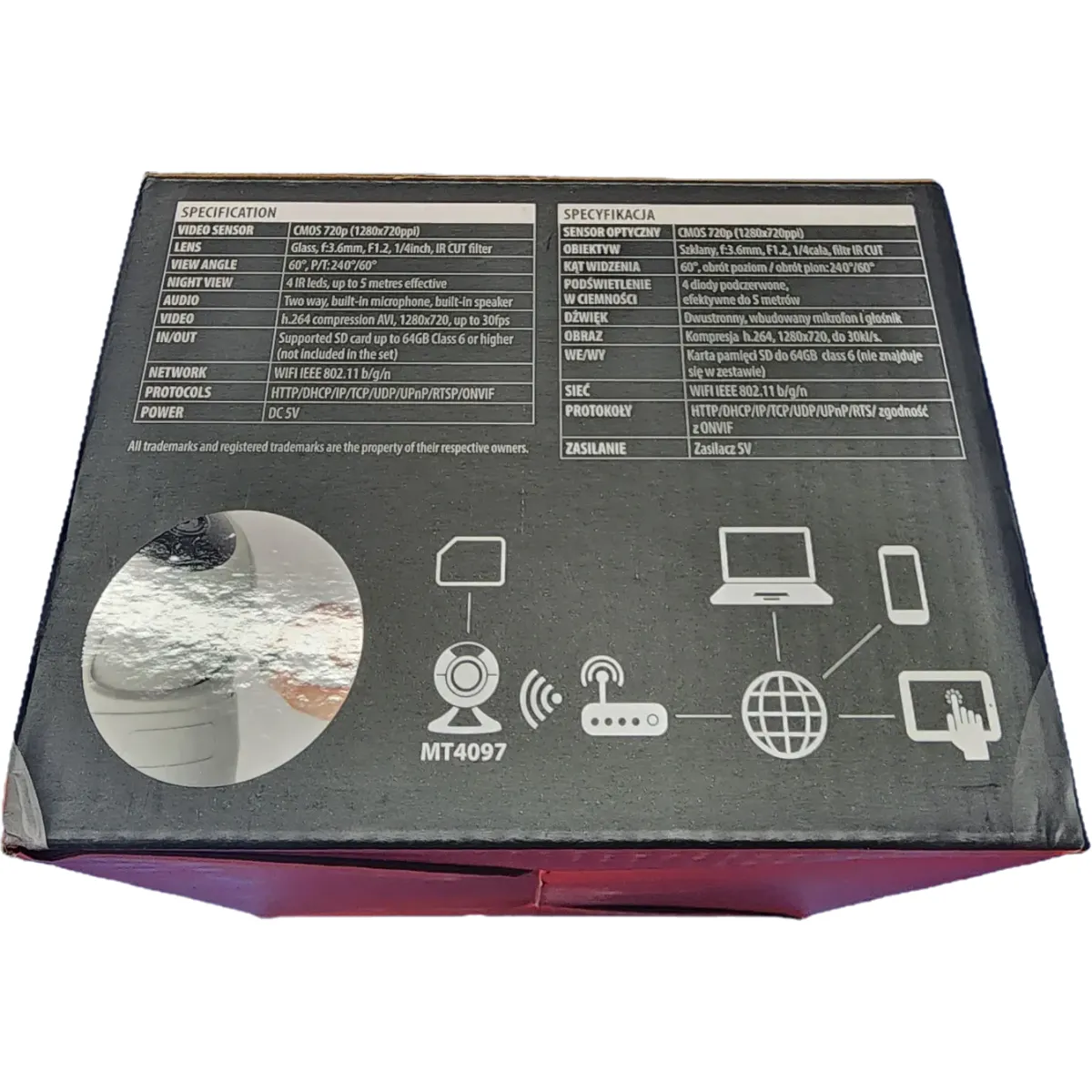 Media-Tech Cloud Wi-fi HD biztonsági kamera (MT4097) #3