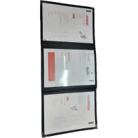 Bistro étlaptartó 3 lapos bőr 17x23cm fekete #4