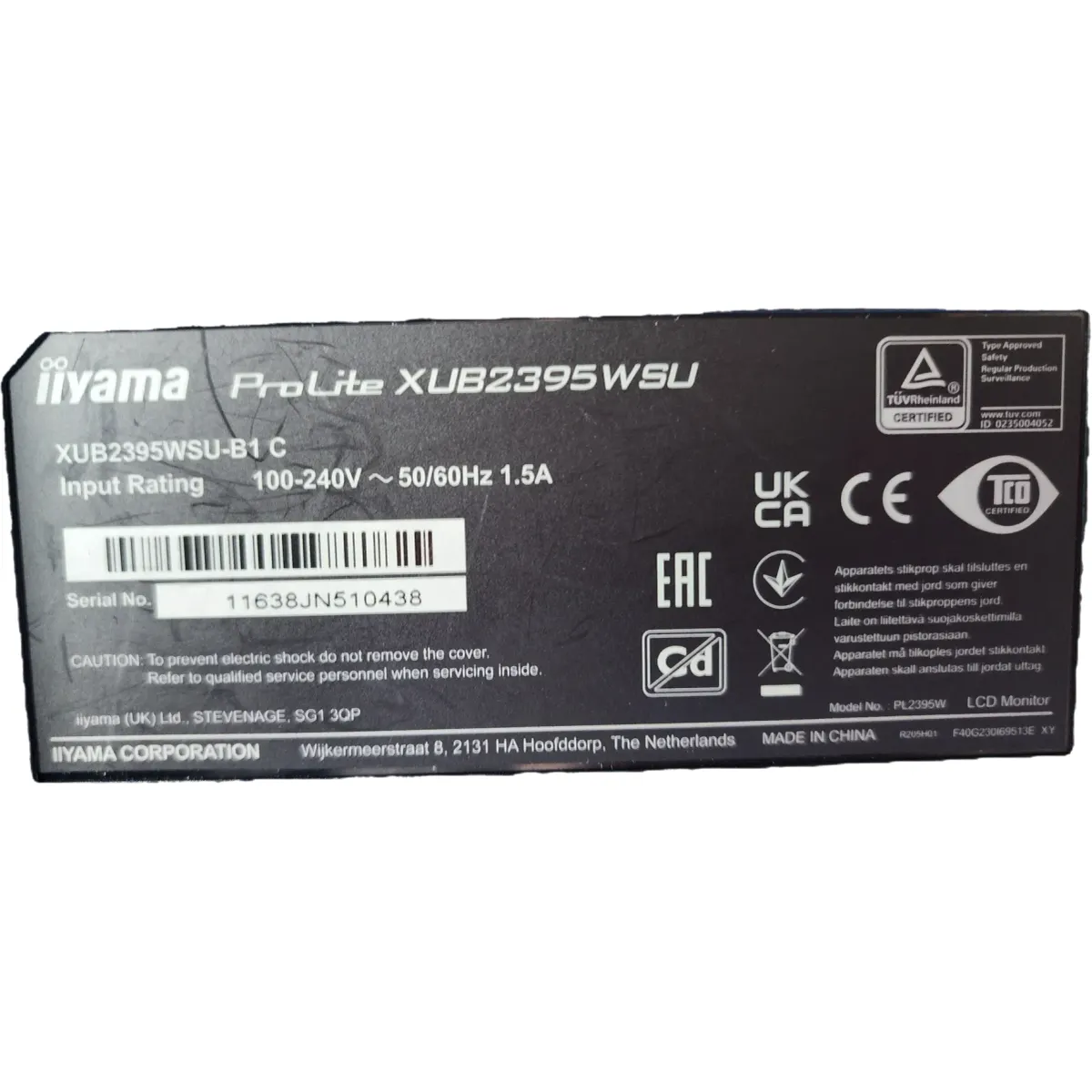 iiyama ProLite XUB2395WSU-B1 22.5" IPS monitor 1920x1200 VGA HDMI DP VESA PIVOT #5