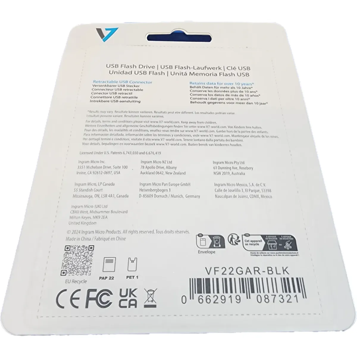 V7 VF22GAR-3N USB 2.0 pendrive 2 GB Fekete #2