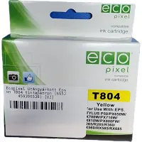 Ecopixel Utángyártott Epson T804 tintapatron Sárga