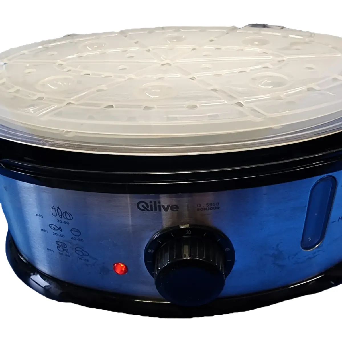 QILIVE Gőzölő Aszalógép 152874 800W 60p időzítő automatikus kikapcsolás vízszintjelző ezüst #3