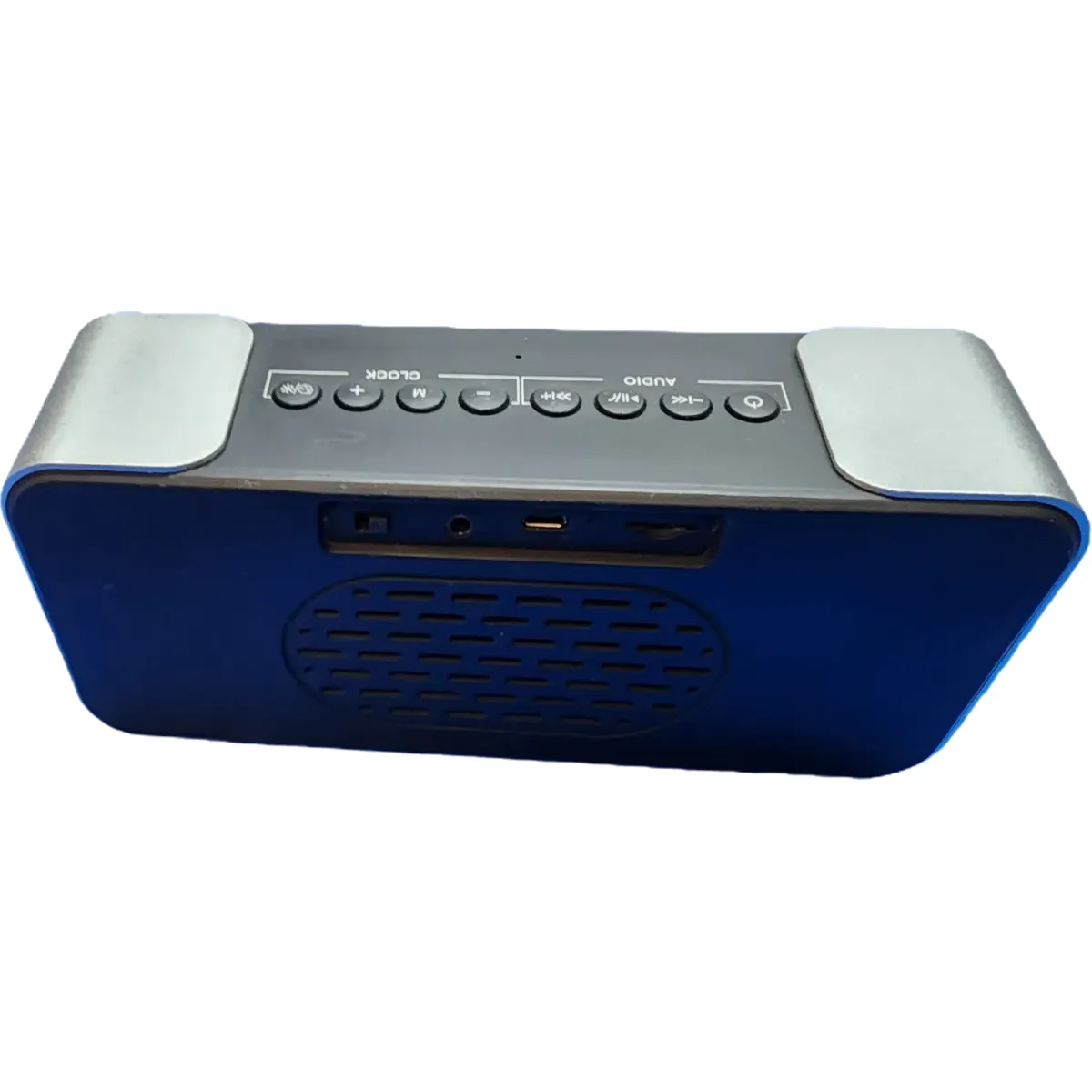 Digitális óra FM rádió ébresztőóra bluetooth SD AUX ezüst #5