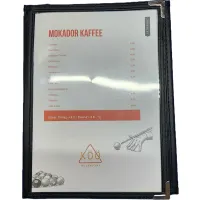 Bistro étlaptartó 3 lapos bőr 17x23cm fekete #2