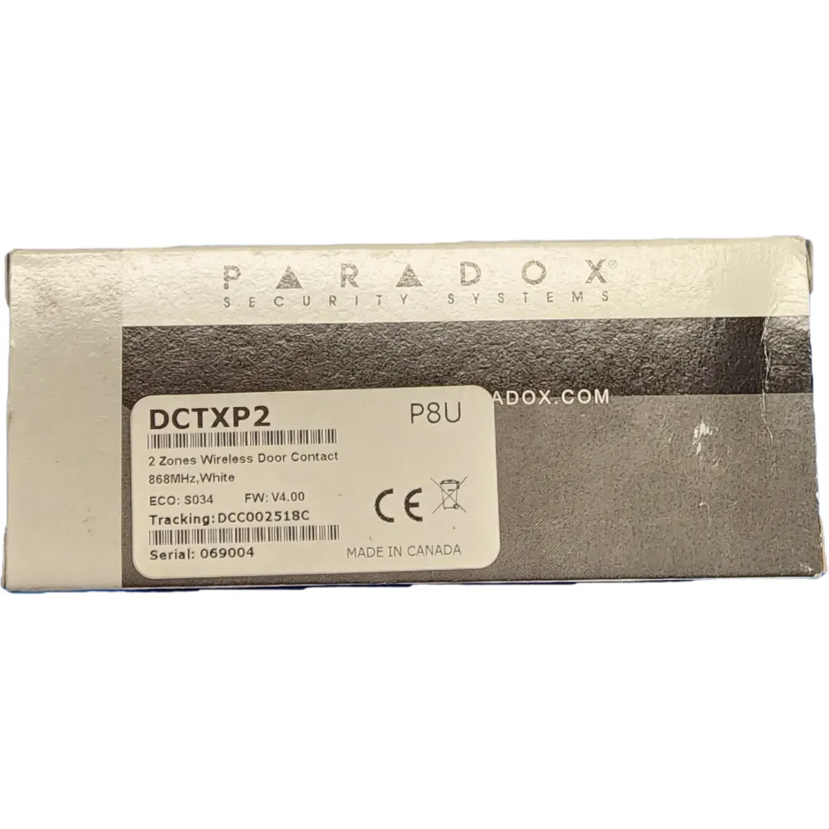 Paradox DCTXP2 rádiós nyitásérzékelő 2-zónás rádiós fehér #6