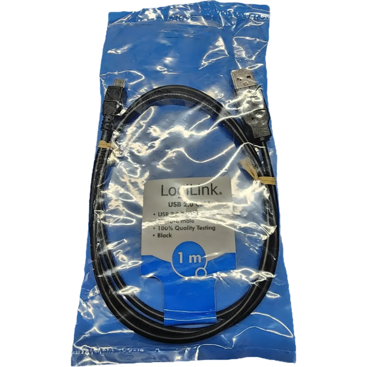 LogiLink USB-A 2.0 -> USB-B 2.0 micro M/M adatkábel 1m fekete #2