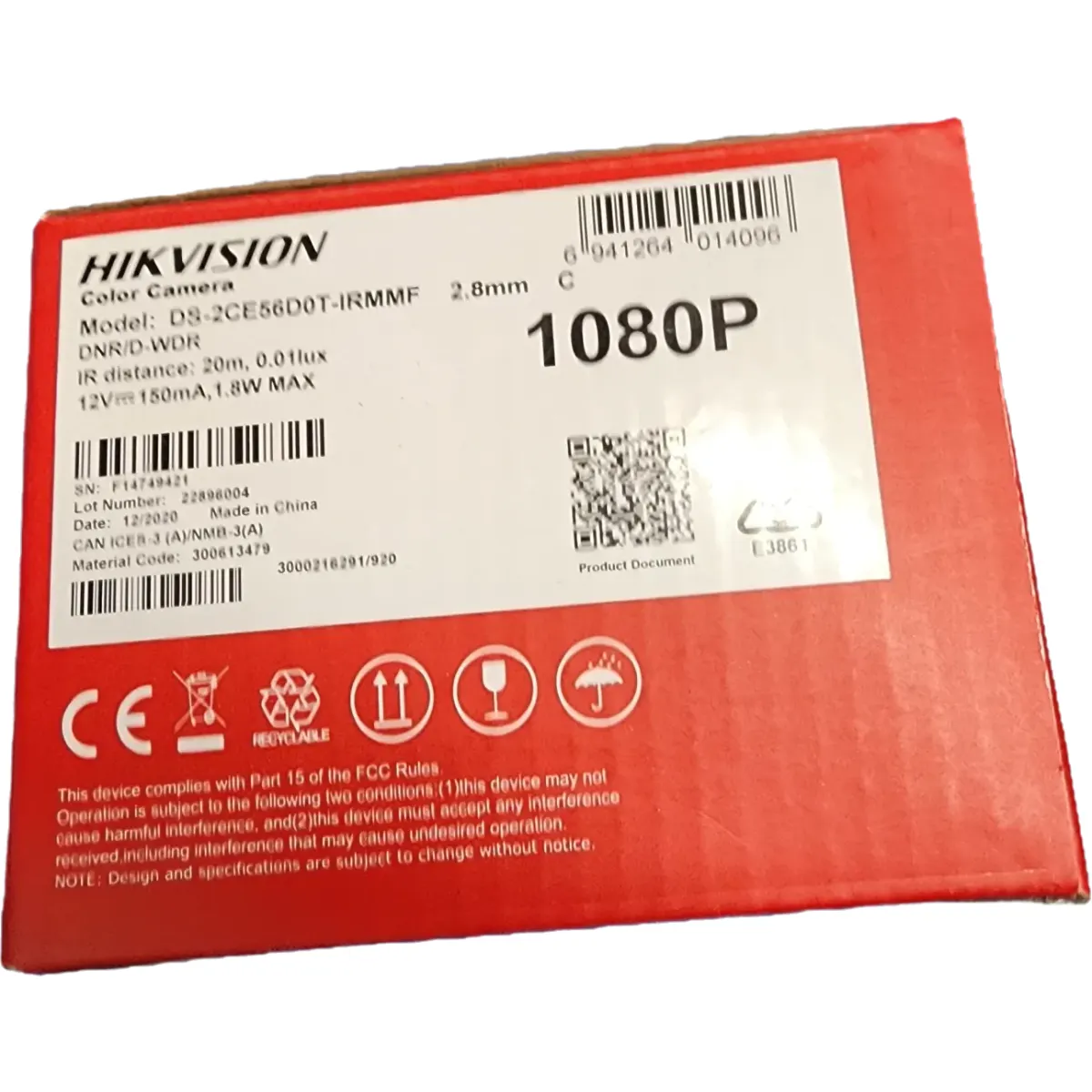 Hikvision DS-2CE56D0T-IRMMF (2.8mm) (C) 2MP beltéri fix dómkamera fehér #3