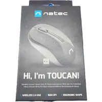 Natec Toucan vezeték nélküli egér 2,4GHz 1600 DPI 10 méter fekete szürke #5