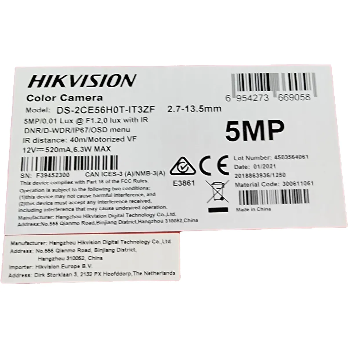 Hikvision dóm turret kamera DS-2CE56H0T-IT3ZF 5Mpx motoros varifokális fehér #2