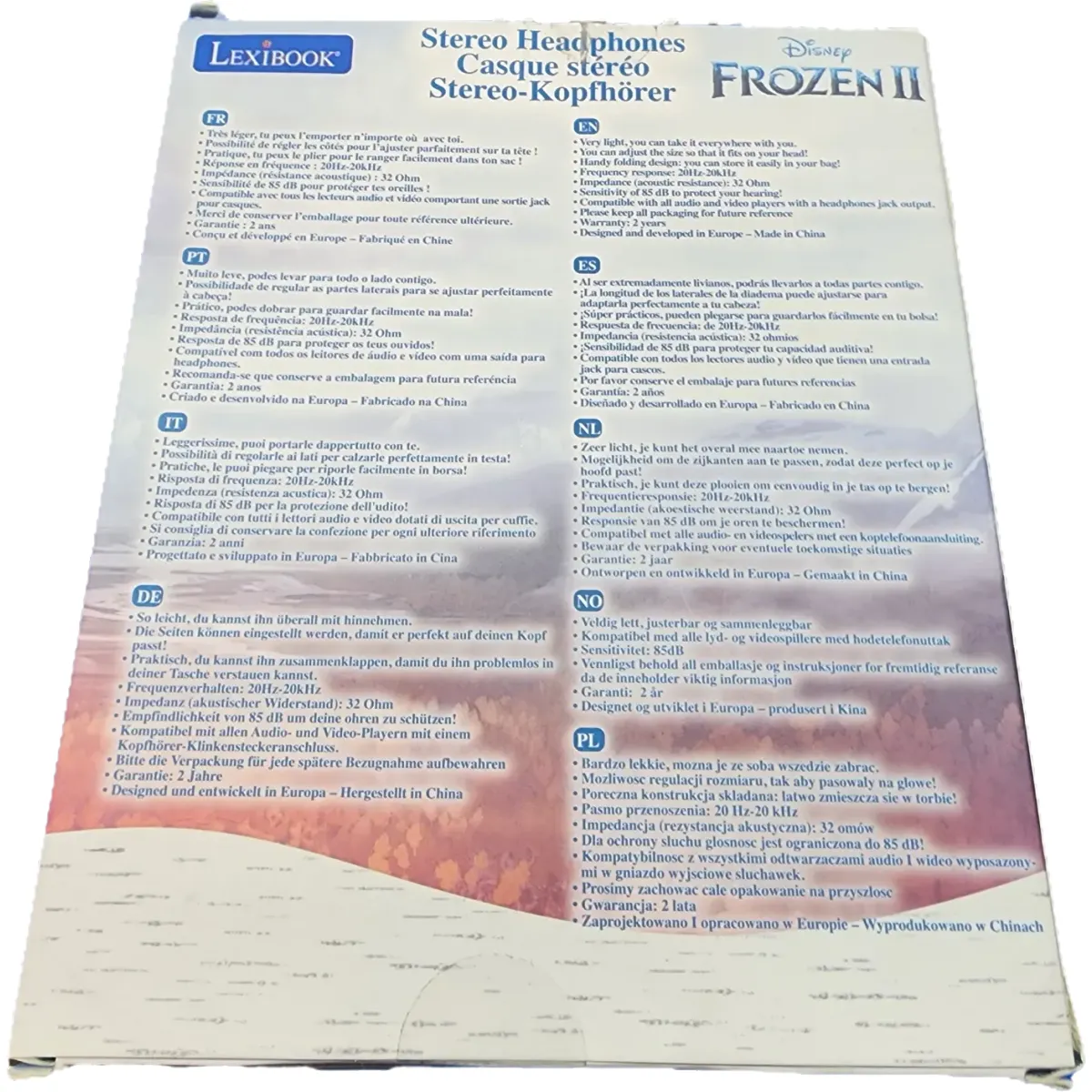 Jégvarázs sztereó vezetékes összecsukható fejhallgató biztonságos hangerővel #2