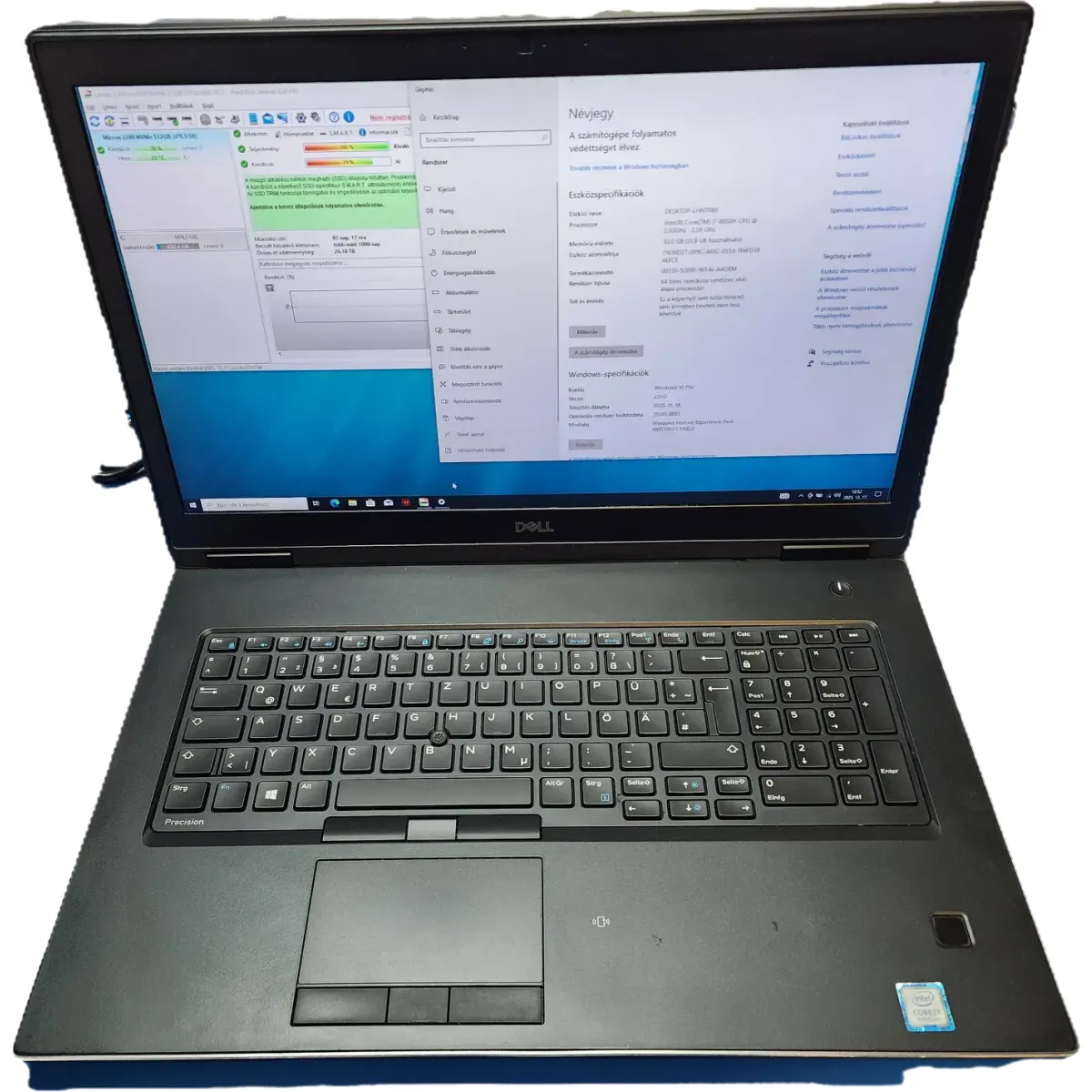 Dell Precision 7730 17,3 FHD IPS Laptop i7-8850H 32GB DDR4 Quadro P3200 6GB 512GB SSD #2