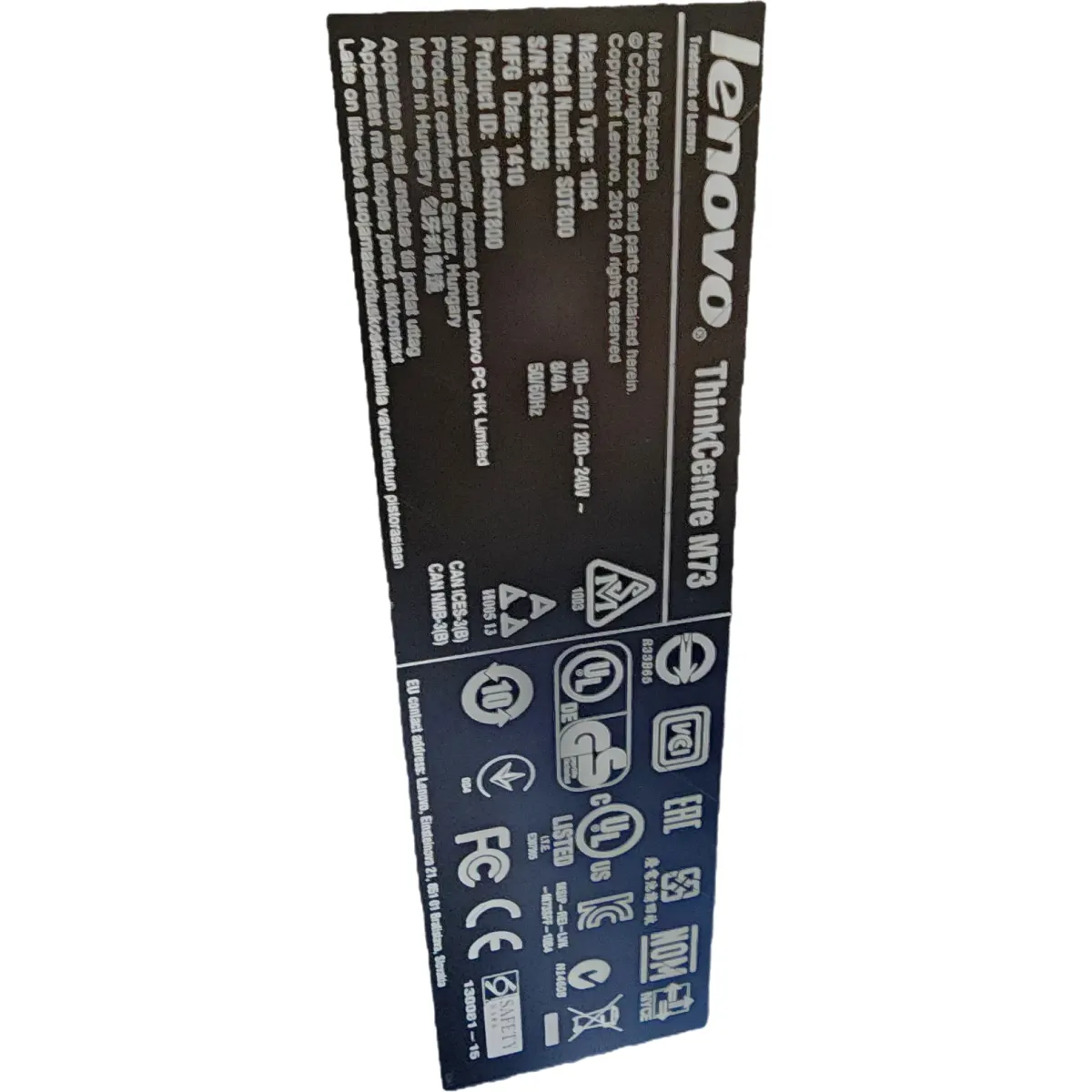 Lenovo ThinkCentre M73 TFF számítógép Intel Core i5 4430 16Gb (2x8GB DDR3) DVD olvasó SSD nélkül fekete #4