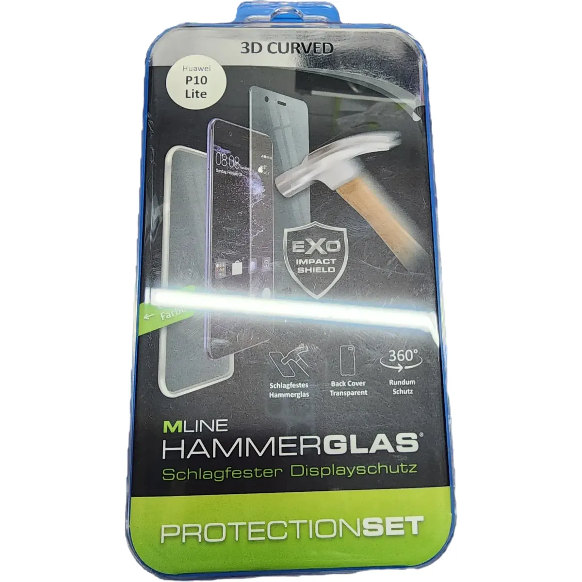 Mline HammerGlas Huawei P10 Lite 3D ívelt ütésálló kijelzővédő fólia #1