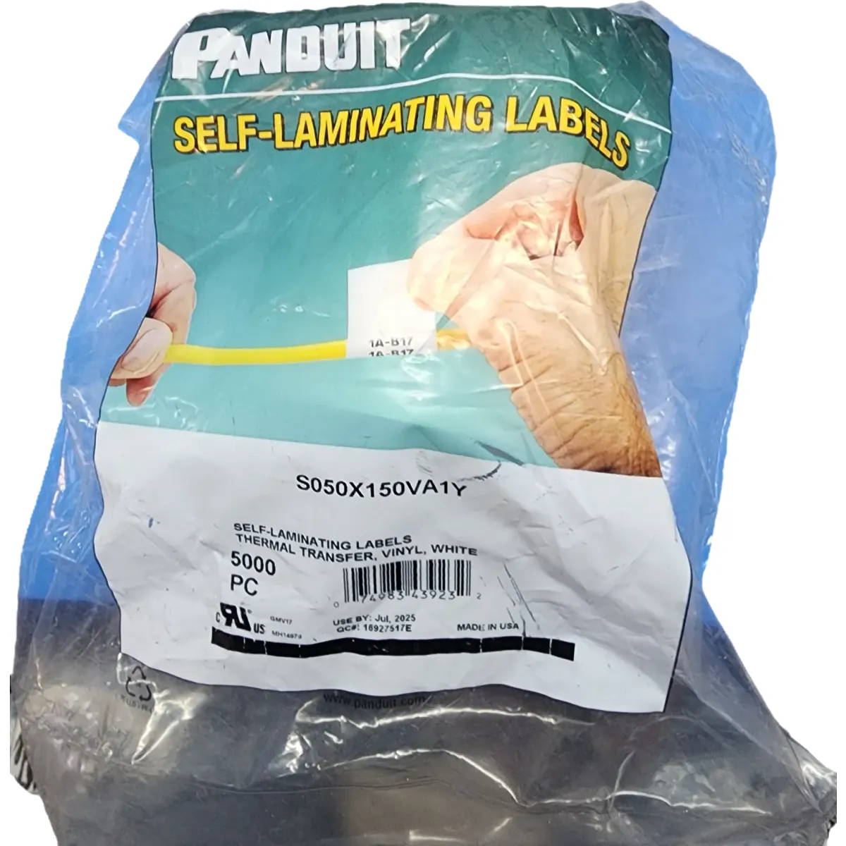 Panduit S050X150VA1Y hőtranszferes öntapadó címke 12,7 mm x 38,1 mm fehér 5000db #2