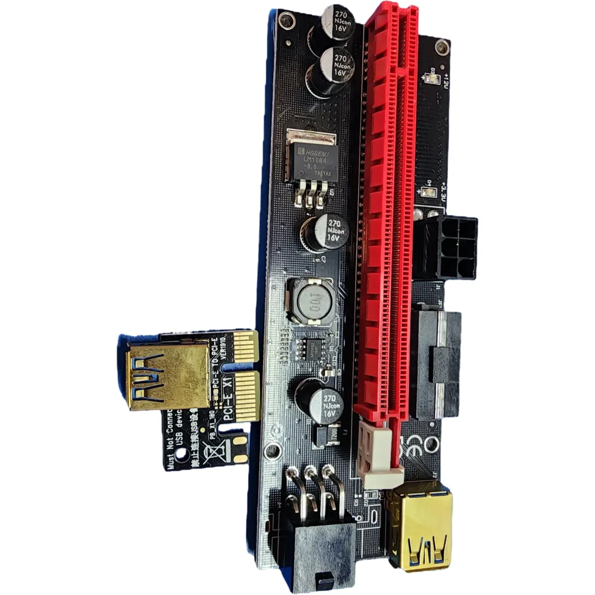 Riser kártya VER 009S PCI-E OEM PCE164P-N08 1x to 16x #2