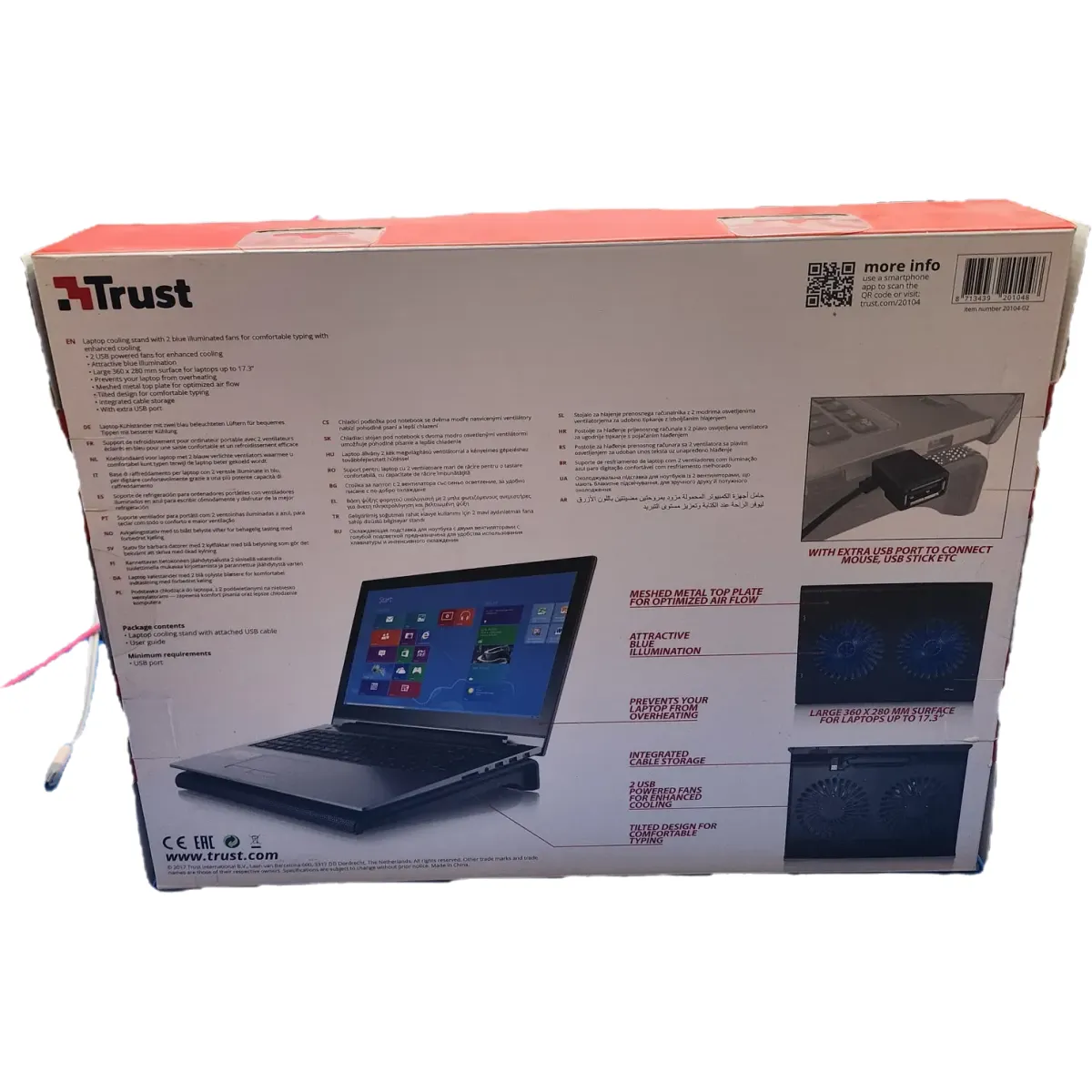 Trust Notebook Hűtő Pad Azul USB port fekete #5