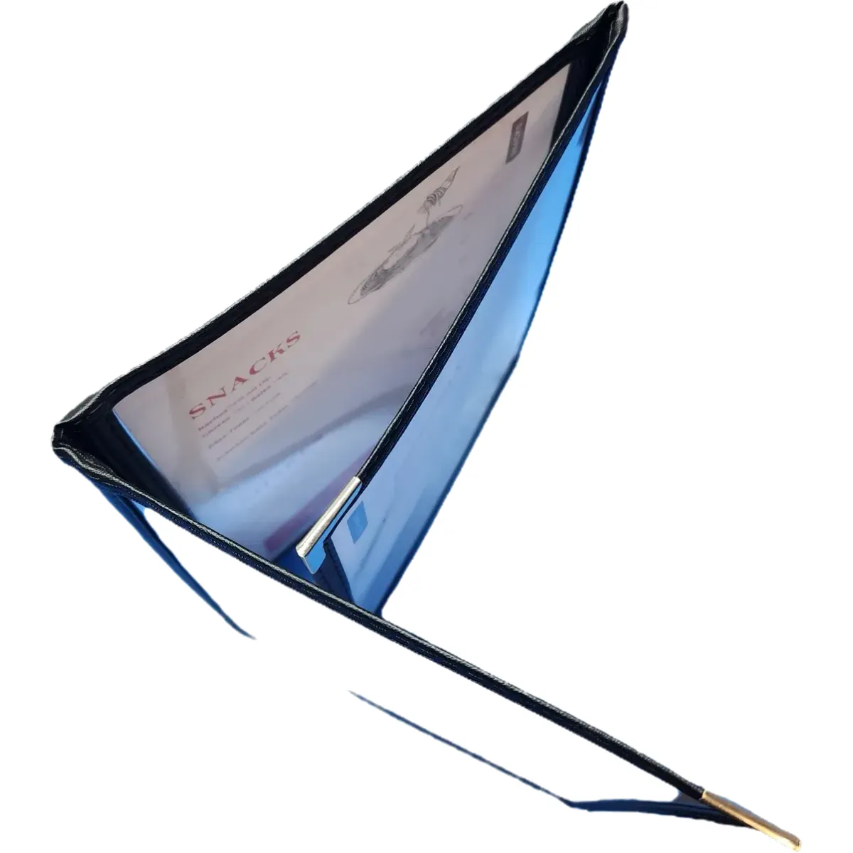 Bistro étlaptartó 3 lapos bőr 17x23cm fekete #3